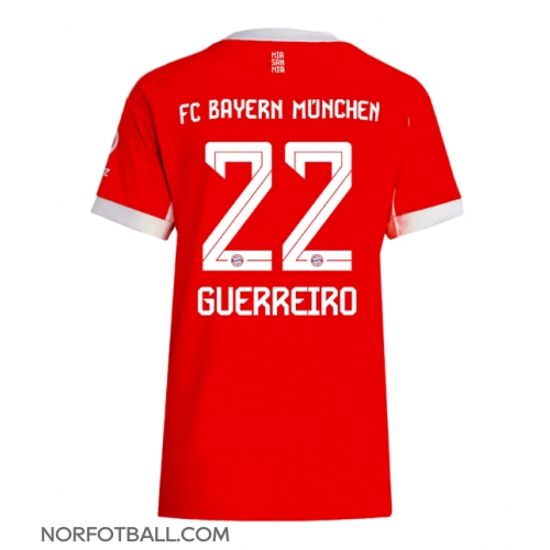 Billige Fotballdrakt Bayern Munich Raphael Guerreiro #22 Replika Hjemmedrakt Dame 2025-26 Kortermet Billige Fotballdrakt Bayern Munich Raphael Guerreiro #22 Replika Hjemmedrakt Dame 2025-26 Kortermet